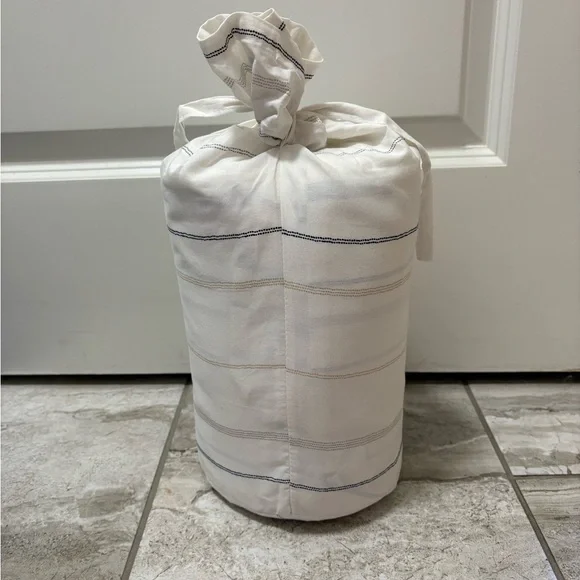 Hearth & Hand with Magnolia Striped White and Gray Bedding Set King Size - Picture 4 of 13